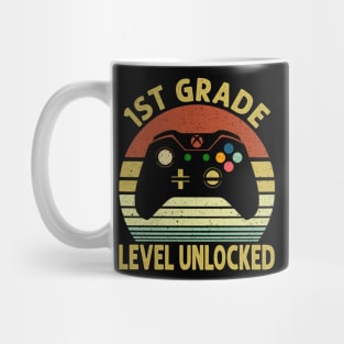 1st Grade Level Unlocked First Day of School Video Gamer Mug